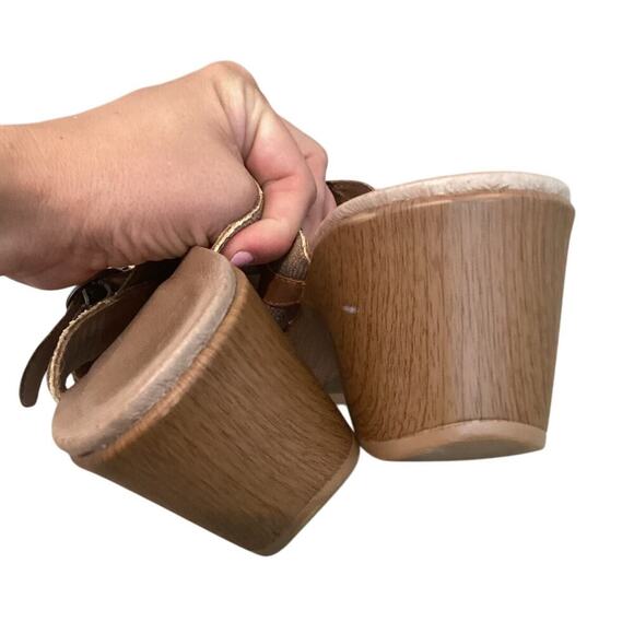 Dansko Jessie Sand Beige Lizard Slides Wedge Sandal EU 41 US 10.5 11 Neutral Tan - Picture 8 of 10